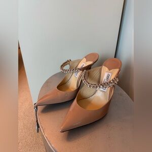 Jimmy Choo Bing 100 Heels Ballet Pink Patent